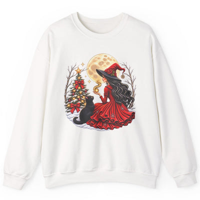 Christmas Witch Crewneck Sweatshirt – Magical Holiday Winter Design