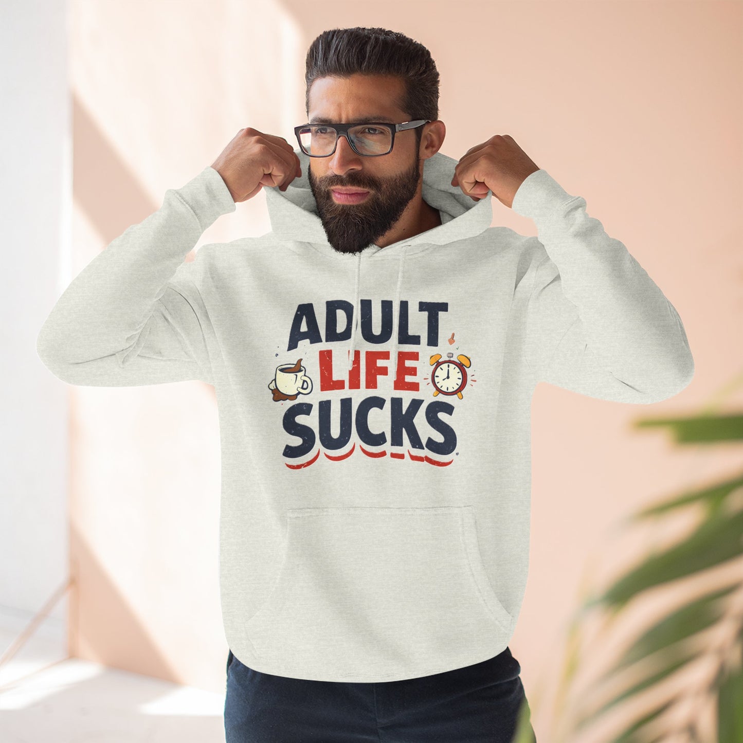 Funny "Adult Life Sucks" Pullover Hoodie