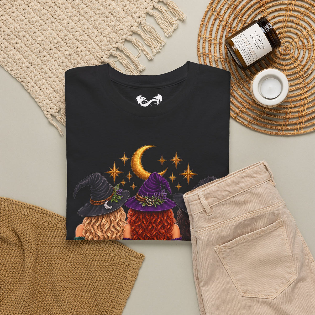 The Practical Witch Sisters Halloween Cotton T-Shirt