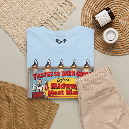 Jeepers Creepers Inspired Vintage Midway Meat Market Billboard  Cotton T-Shirt