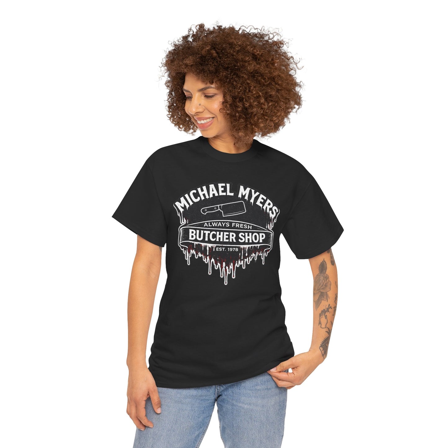 Michael Meyers Butcher Shop Cotton Halloween T-Shirt