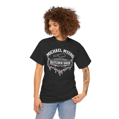 Michael Meyers Butcher Shop Cotton Halloween T-Shirt