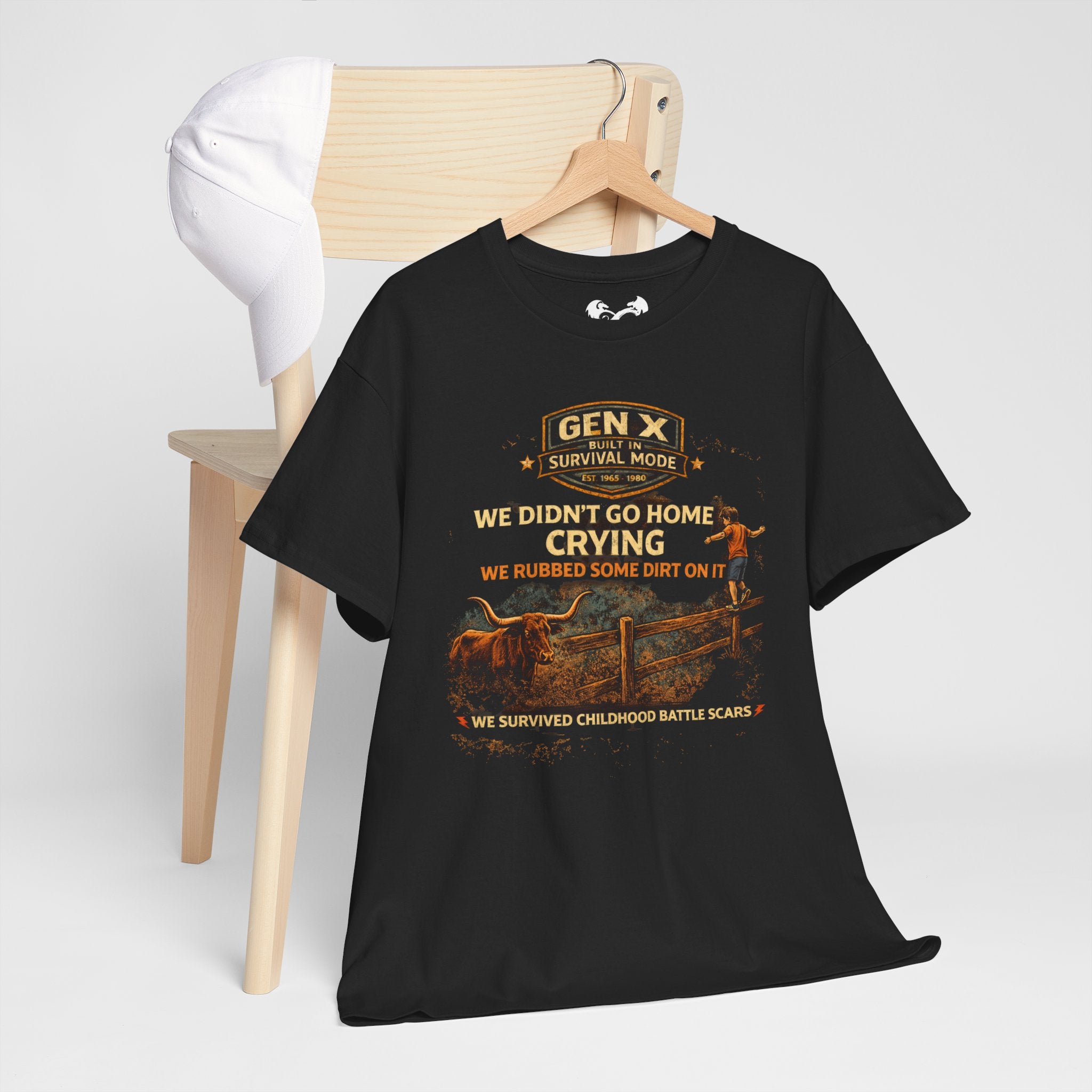 Gen X Survivor We Didn't Go Home Rubbed Dirt On It Comfortable Cotton T-Shirt