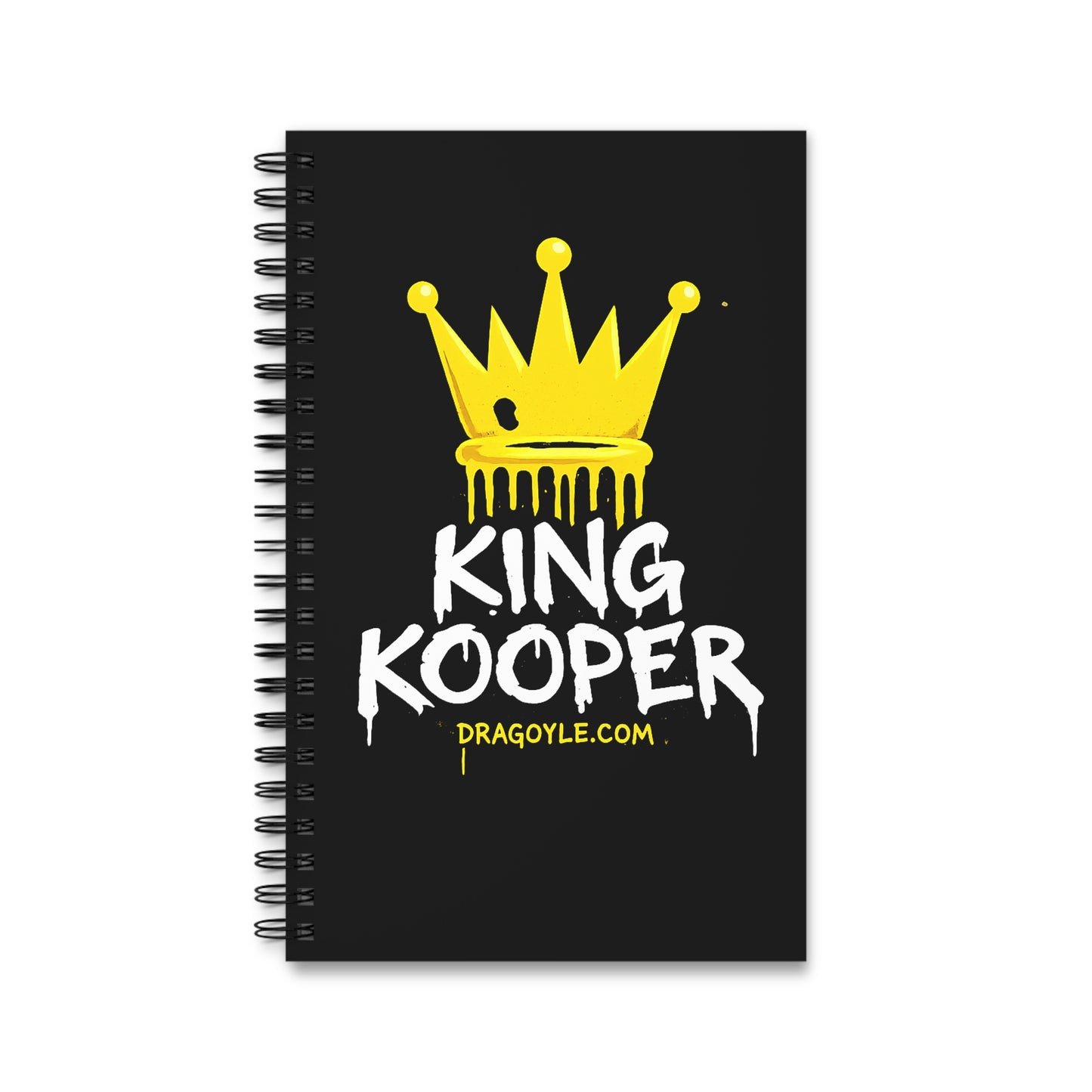 King Kooper Spiral Notebook — Dripping Crown Graphic Journal