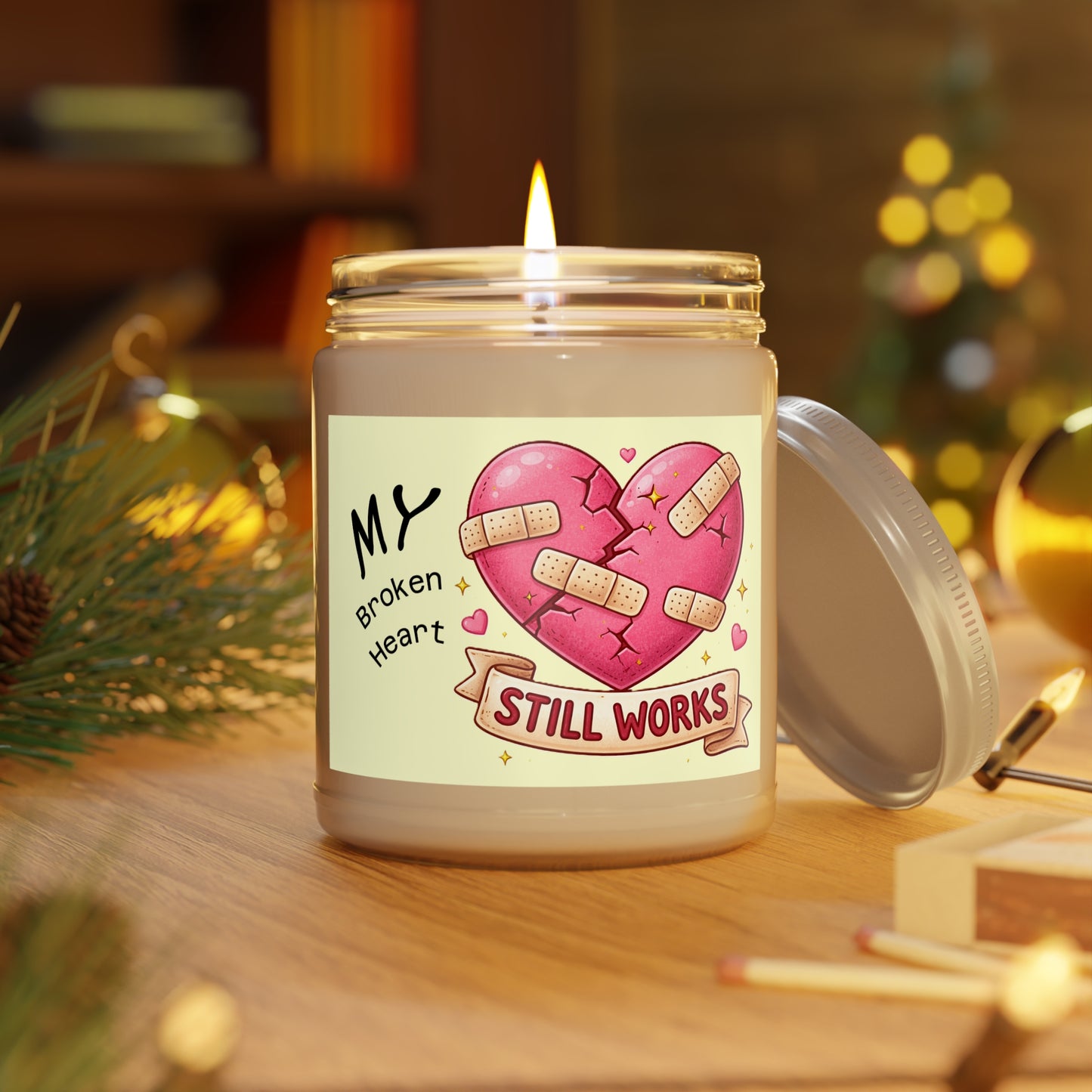 My Broken Heart Still Works Scented Candles, 9oz
