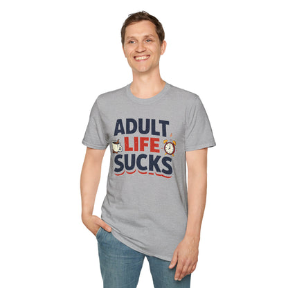 Adult Life Sucks Lightweight Comfortable 100% Spun Cotton Tee