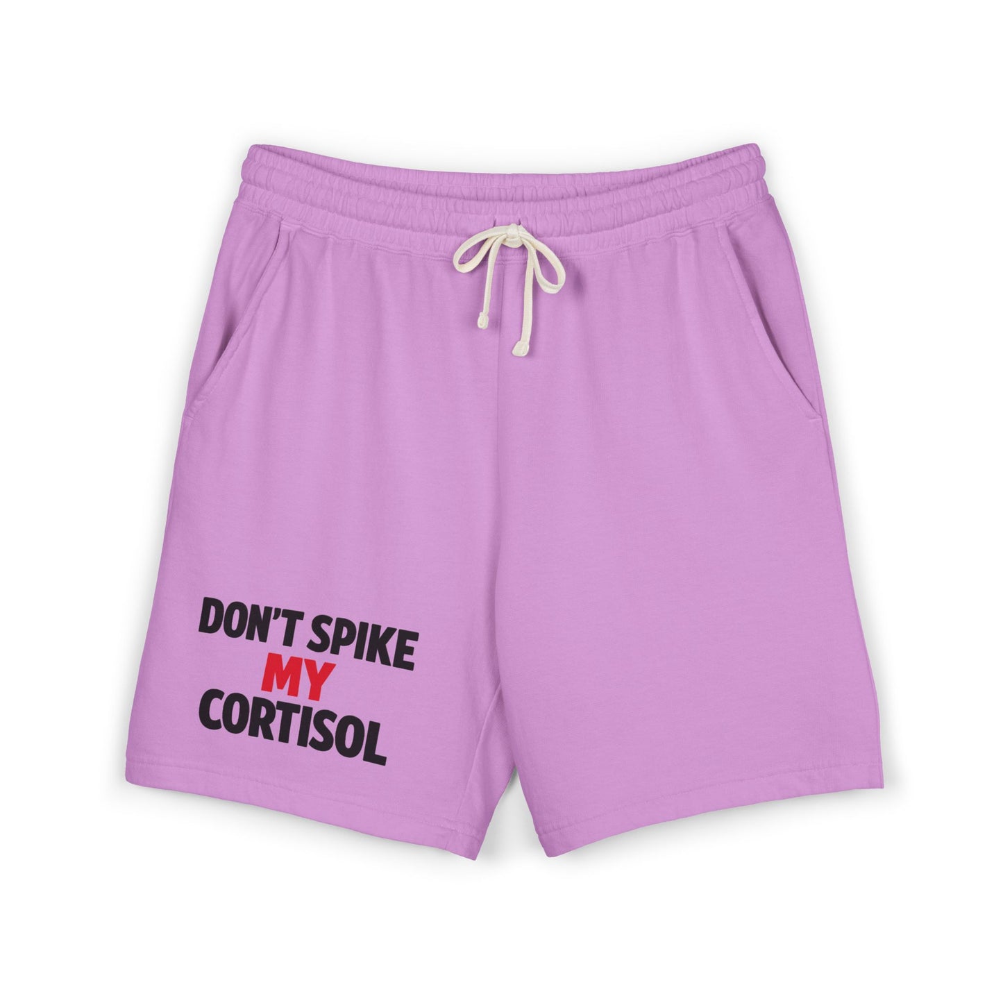 Lightweight "Don’t Spike My Cortisol" Fleece Lounge Shorts