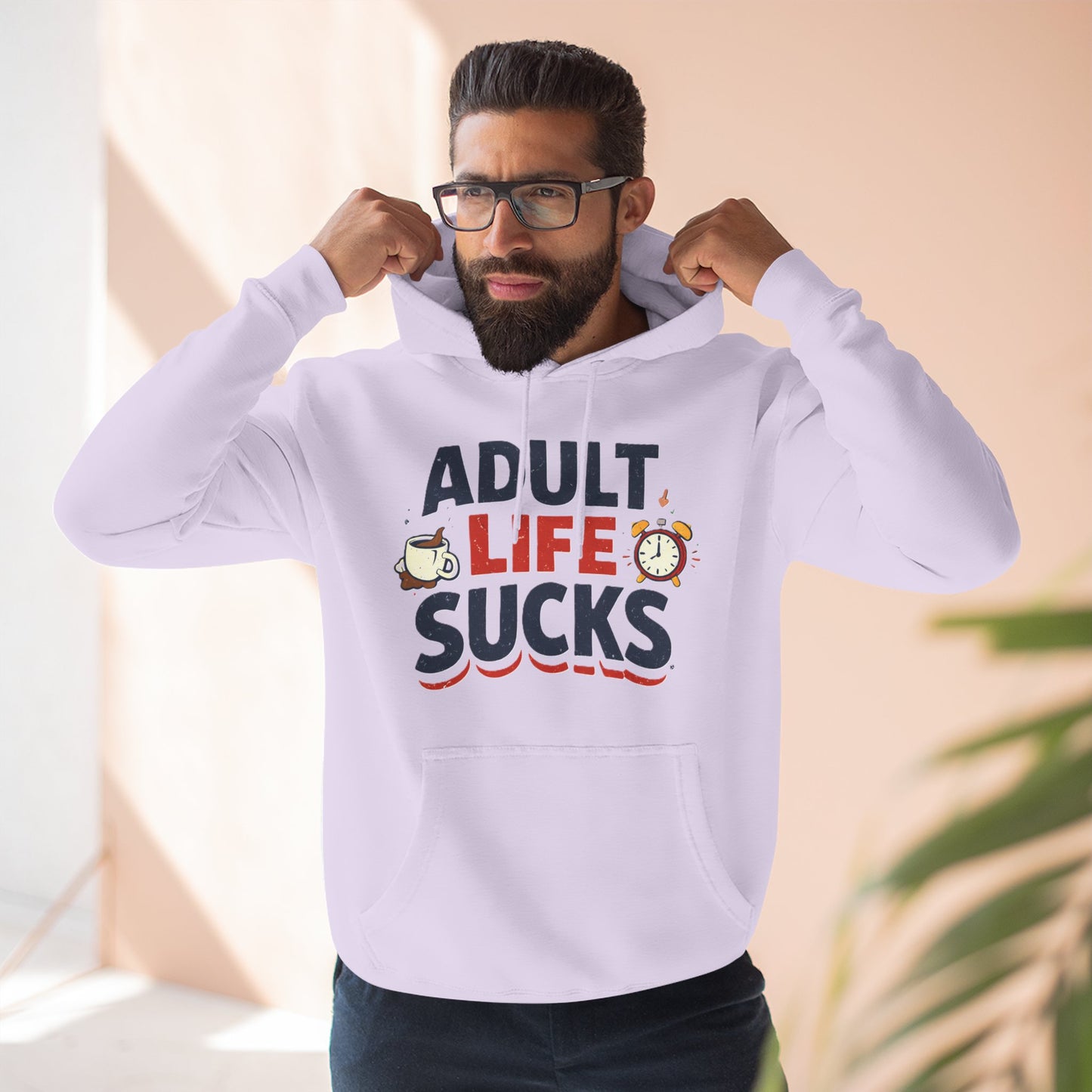 Funny "Adult Life Sucks" Pullover Hoodie