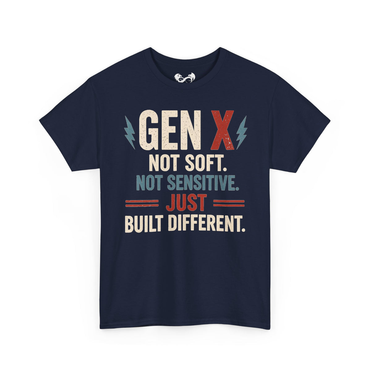 Blue GenX Not Soft Just Built Different Cotton T-Shirt