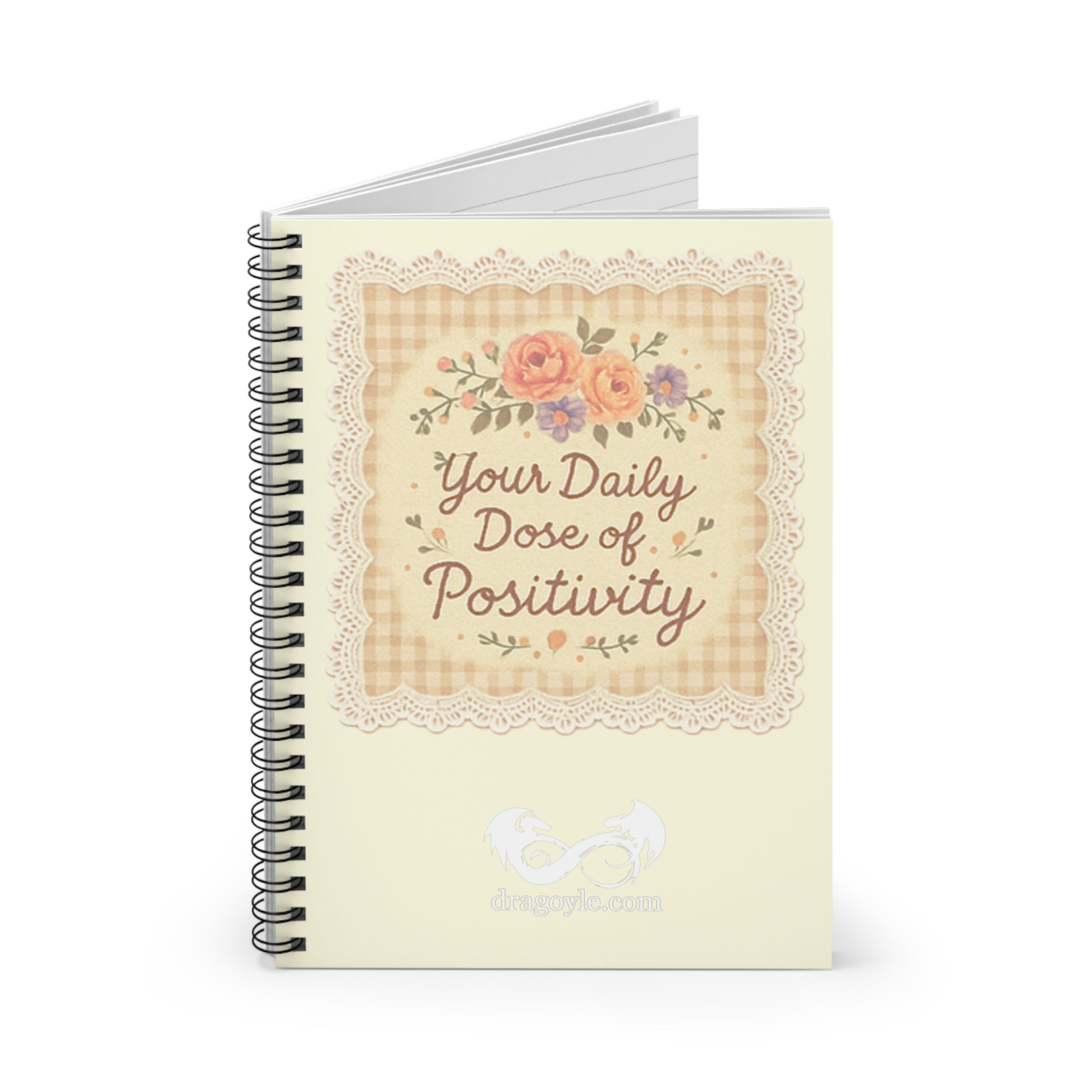 Add your name or a special message to this "Your Daily Dose of Positivity" Personalized Spiral Journal &amp; Transform your daily reflections into moments of growth with this personalized spiral journal. 