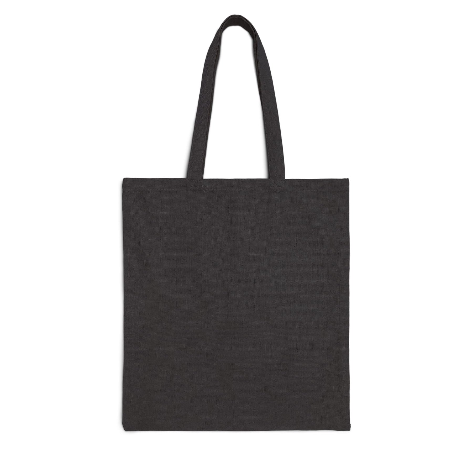 Black tote bag on a white background