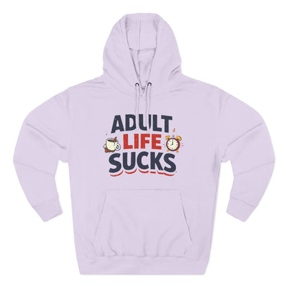 Funny "Adult Life Sucks" Pullover Hoodie