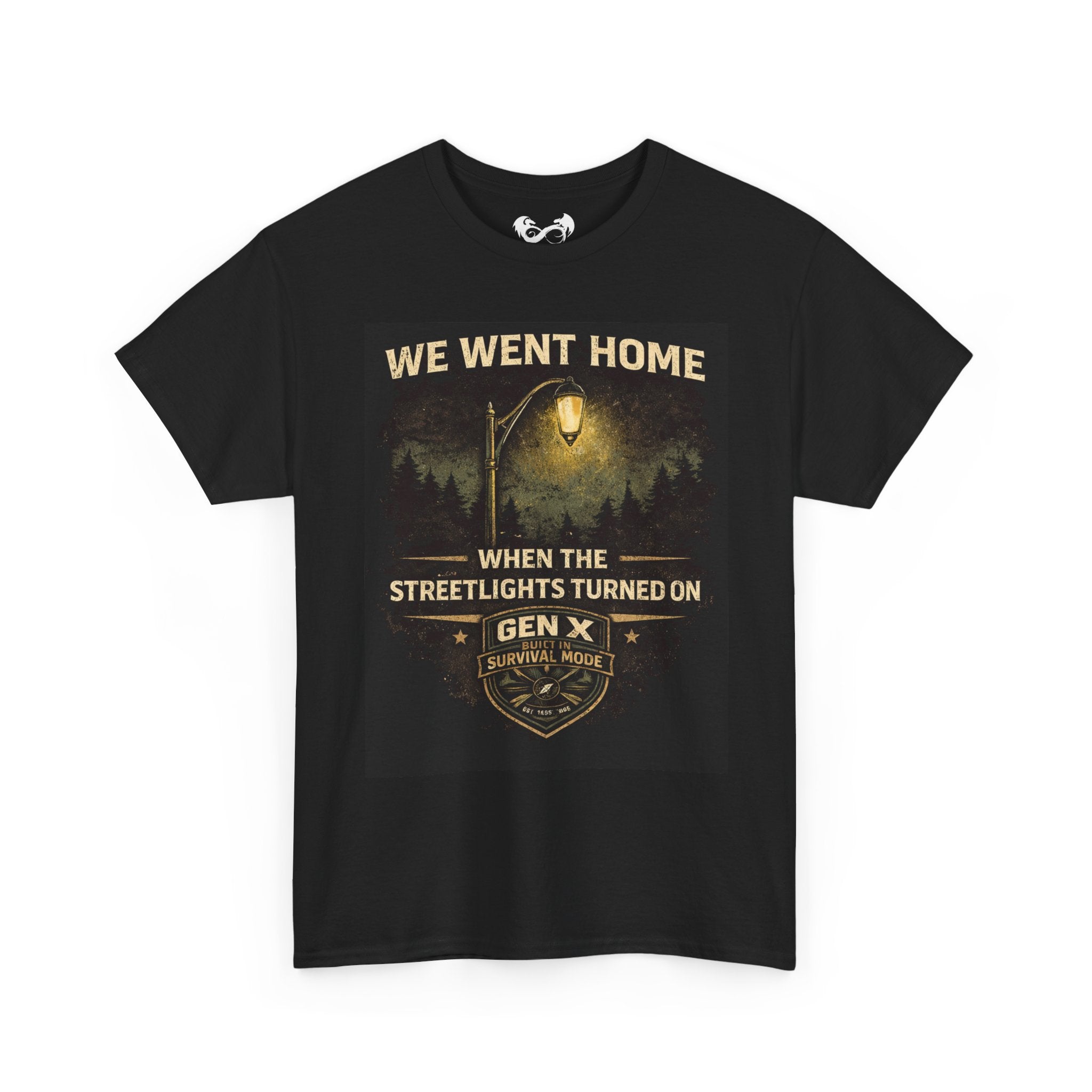 This nostalgic Gen X statement tee celebrates the freedom, toughness, and independence of a generation that grew up outside until dark and figured life out along the way.
