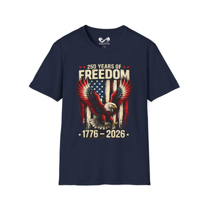250 Years of Freedom Eagle Flag Comfortable Cotton Tee