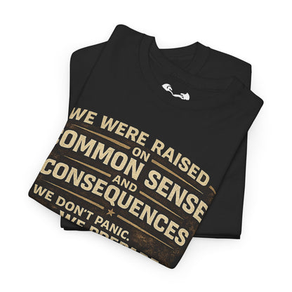 This Gen X Survival Series tee says it exactly how we lived it:
We Don’t Panic. We Prepare.
Bold distressed print. Rugged vintage styling. Official Gen X Survival Mode badge stamped like a badge of honor.