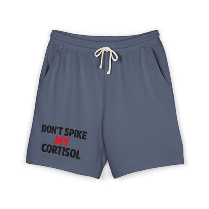 Lightweight "Don’t Spike My Cortisol" Fleece Lounge Shorts