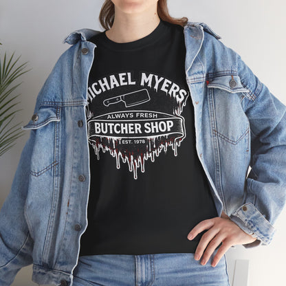 Michael Meyers Butcher Shop Cotton Halloween T-Shirt