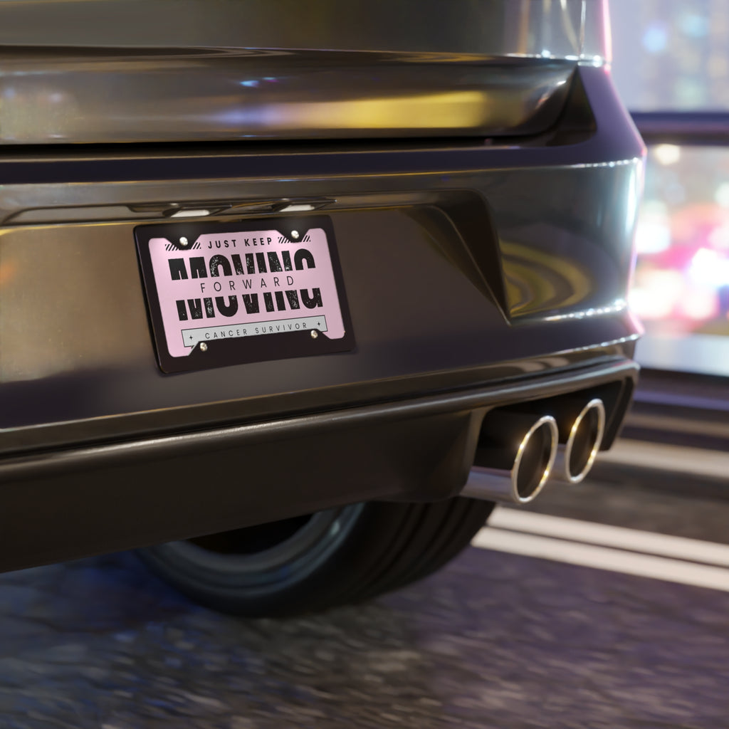 Pink Cancer Survivor License Plate