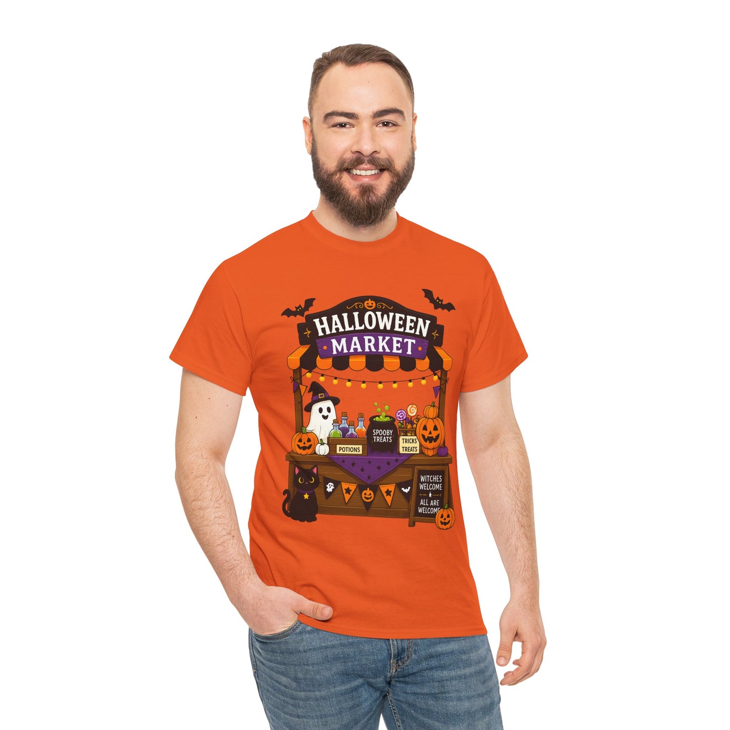 Halloween Market Comfortable Cotton T-Shirt