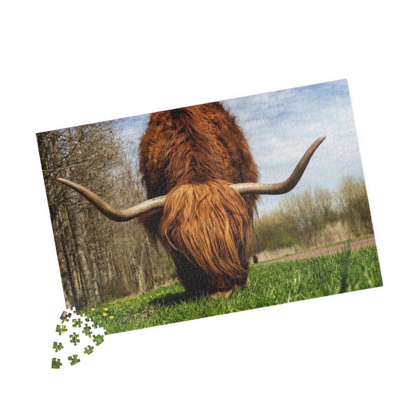 Highland Longhorn Cow Puzzle - 110 to 1014 Pieces