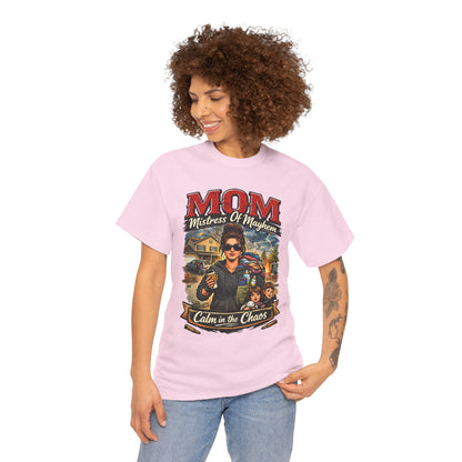 M.O.M. Mistress of Mayhem at Home Comfortable Cotton T-Shirt
