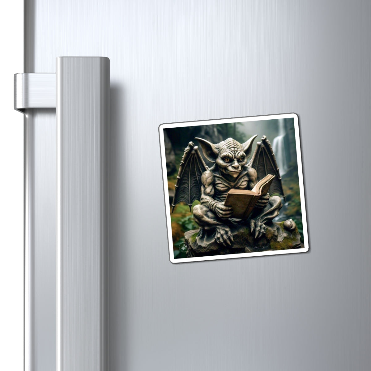 Spice up your fridge (or metal surfaces) with our Reading Gargoyle Magnet. This little guy loves books and is perfect for holding up important notes or reminders. A quirky addition to any home or office. 