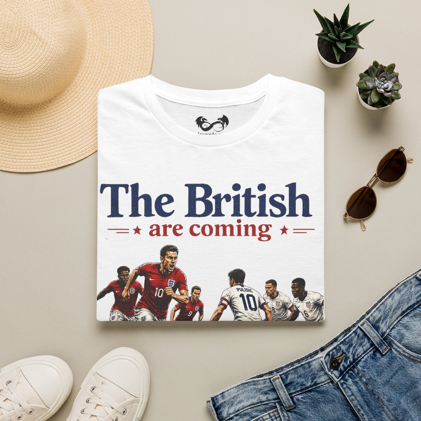 The British Are Coming Soccer Rivalry Graphic T-Shirt