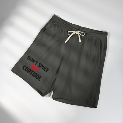 Lightweight "Don’t Spike My Cortisol" Fleece Lounge Shorts