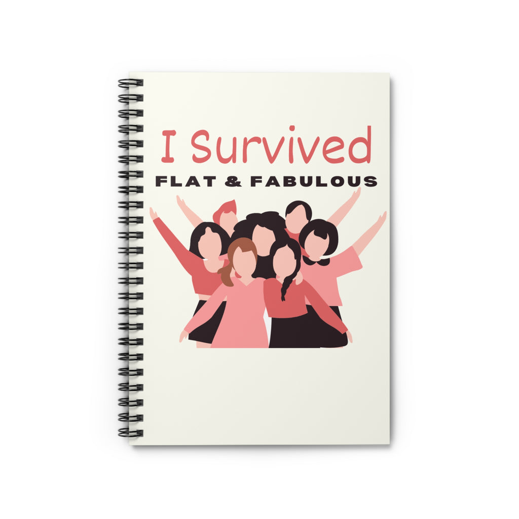 The I Survived Flat &amp; Fabulous Spiral Journey Journal offers a compassionate space to document your healing and resilience. With its flat-laying spiral design, this journal makes writing comfortable and accessible, allowing you to capture your thoughts, milestones, and emotions throughout your recovery.