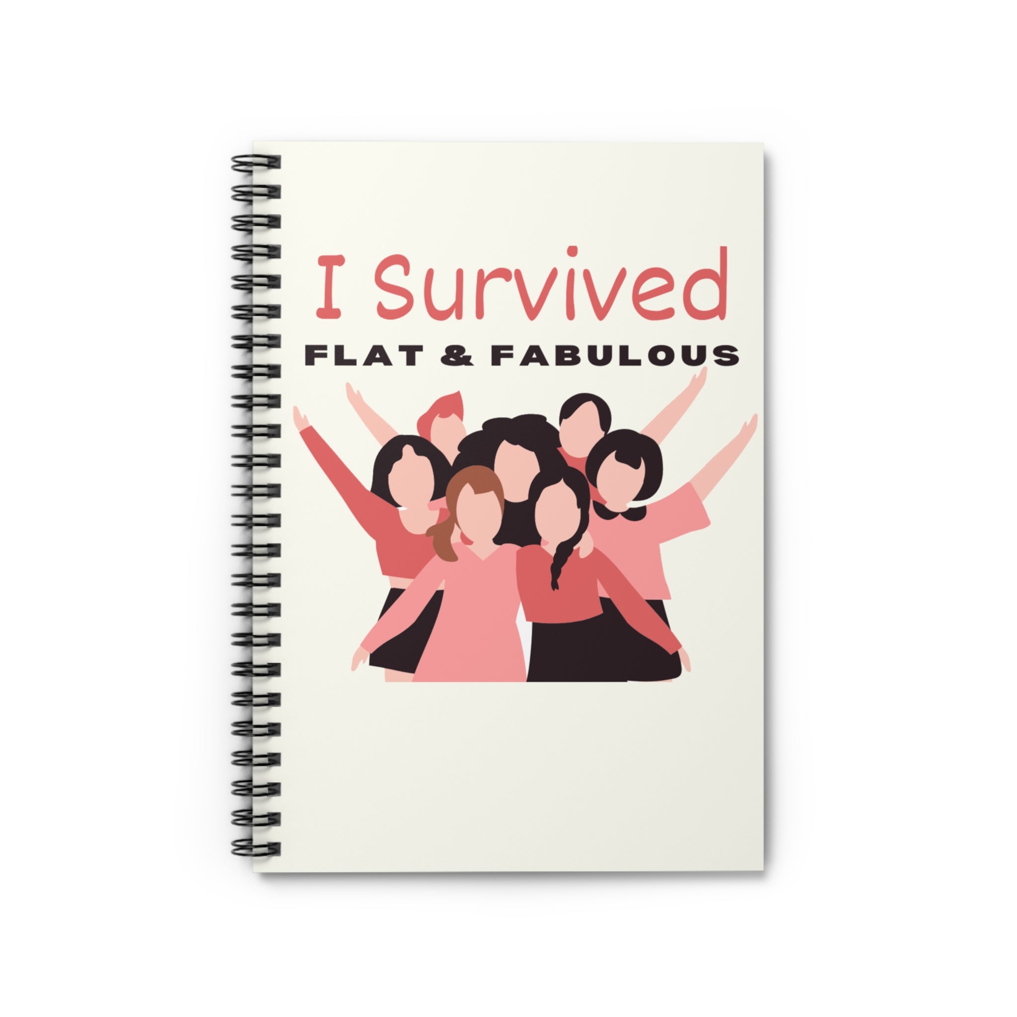 The I Survived Flat &amp; Fabulous Spiral Journey Journal offers a compassionate space to document your healing and resilience. With its flat-laying spiral design, this journal makes writing comfortable and accessible, allowing you to capture your thoughts, milestones, and emotions throughout your recovery.