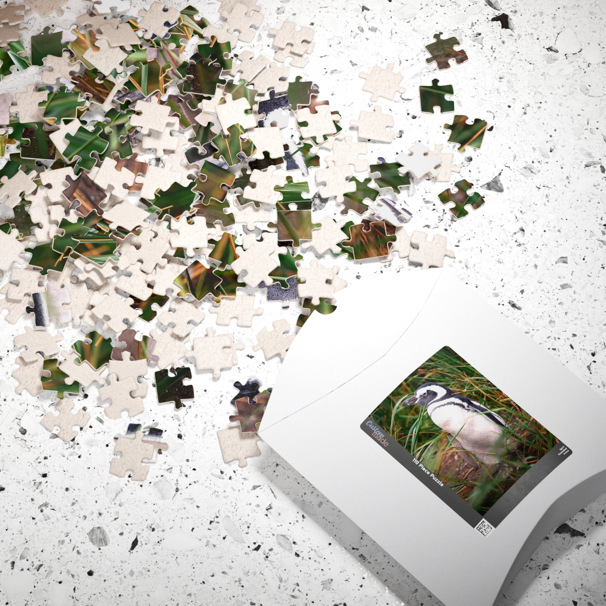 Get lost in the waddling world of our Penguin in The Reeds Puzzle! With 110 to 1014 pieces, this puzzle features a playful penguin hidden among the reeds. Unwind while piecing together this quirky and fun puzzle. 