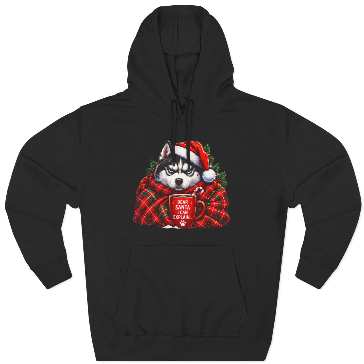 Santa I Can Explain Christmas Dog Thick Pullover Hoodie

