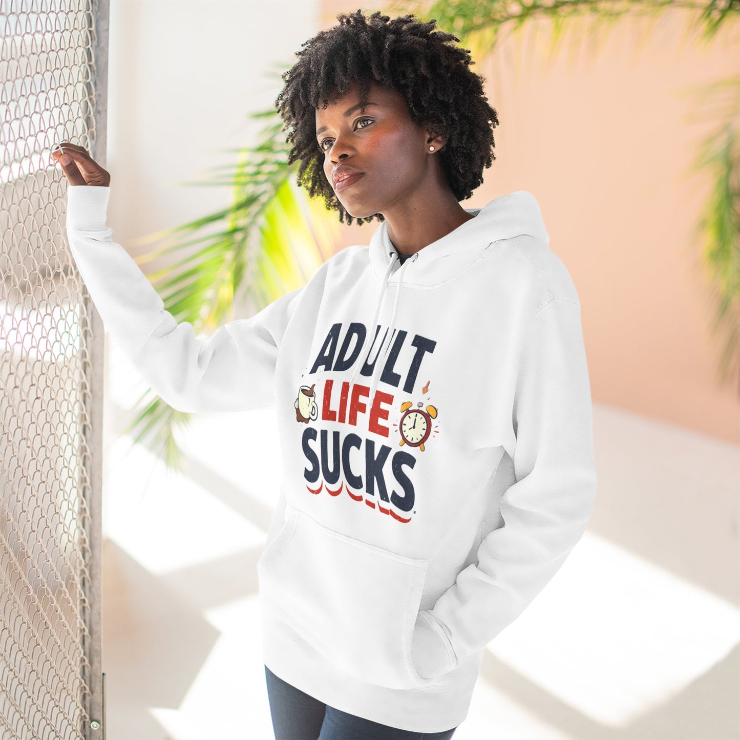 Funny "Adult Life Sucks" Pullover Hoodie