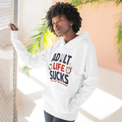 Funny "Adult Life Sucks" Pullover Hoodie