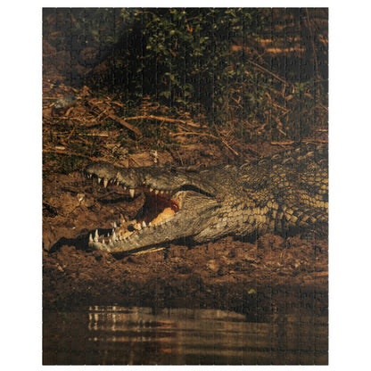 Unleash your adventurous spirit with our Crocodile Puzzle! Featuring 110-1014 pieces, this puzzle will challenge your mind and take you on a wild journey. With its unique crocodile design, it will keep you entertained for hours. Get ready to solve the challenge and conquer the crocodile!