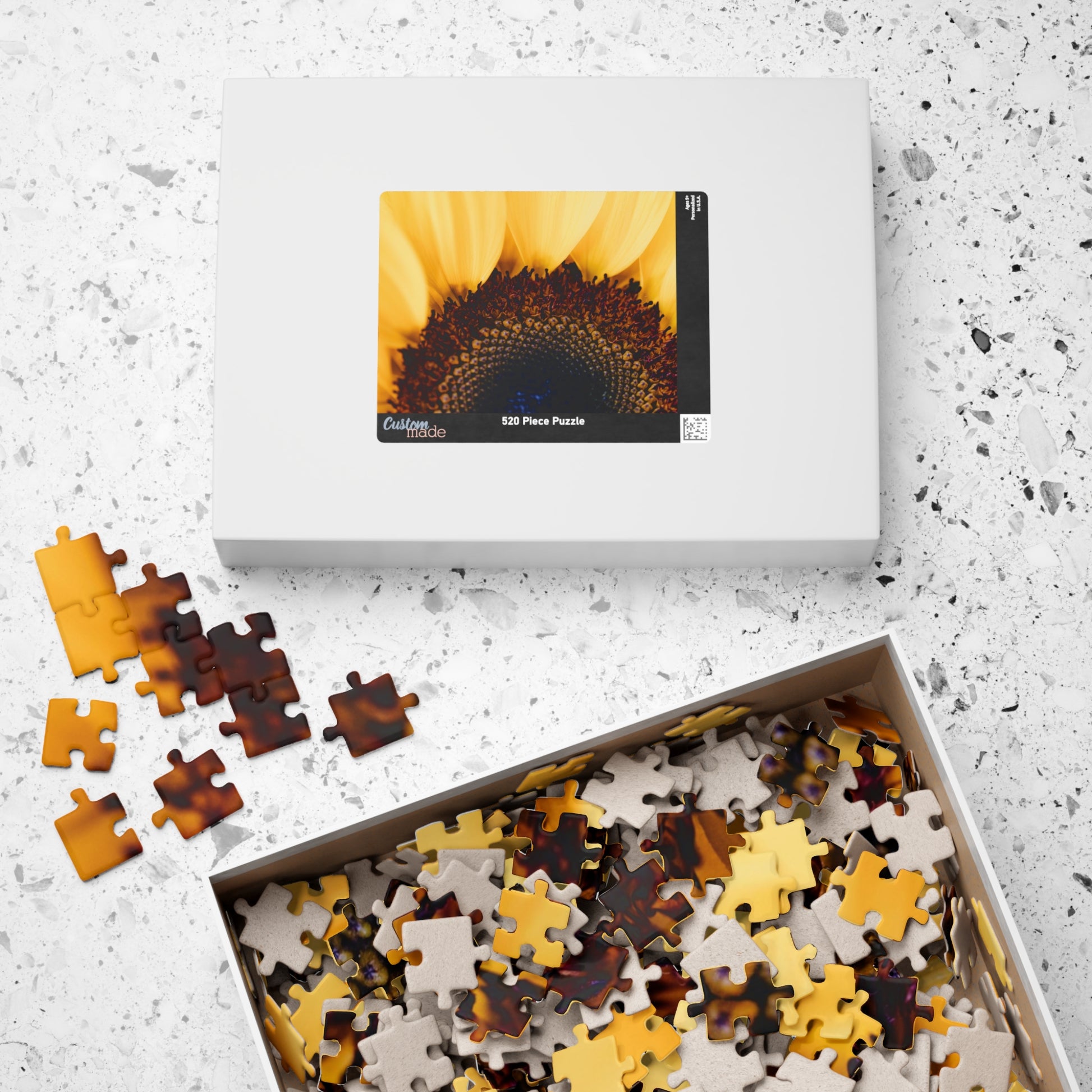 Unleash your inner puzzle solver with our Sunflower Close Up Puzzle! Piece together the vibrant colors and intricate details of this 110 to 1014 piece puzzle. Perfect for anyone who loves a challenge, this puzzle will provide hours of entertainment and a sense of accomplishment upon completion. Get yours today and experience the joy of solving!