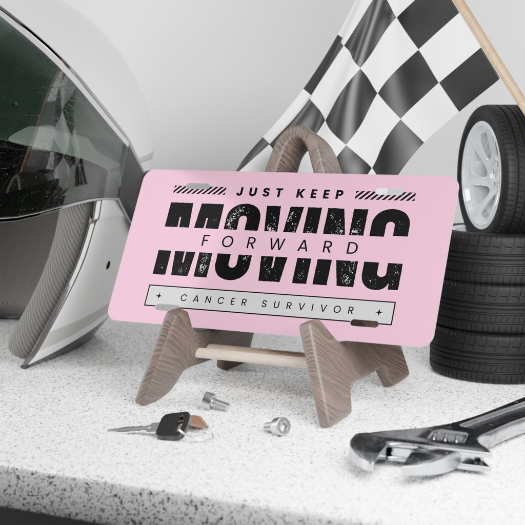 Pink Cancer Survivor License Plate