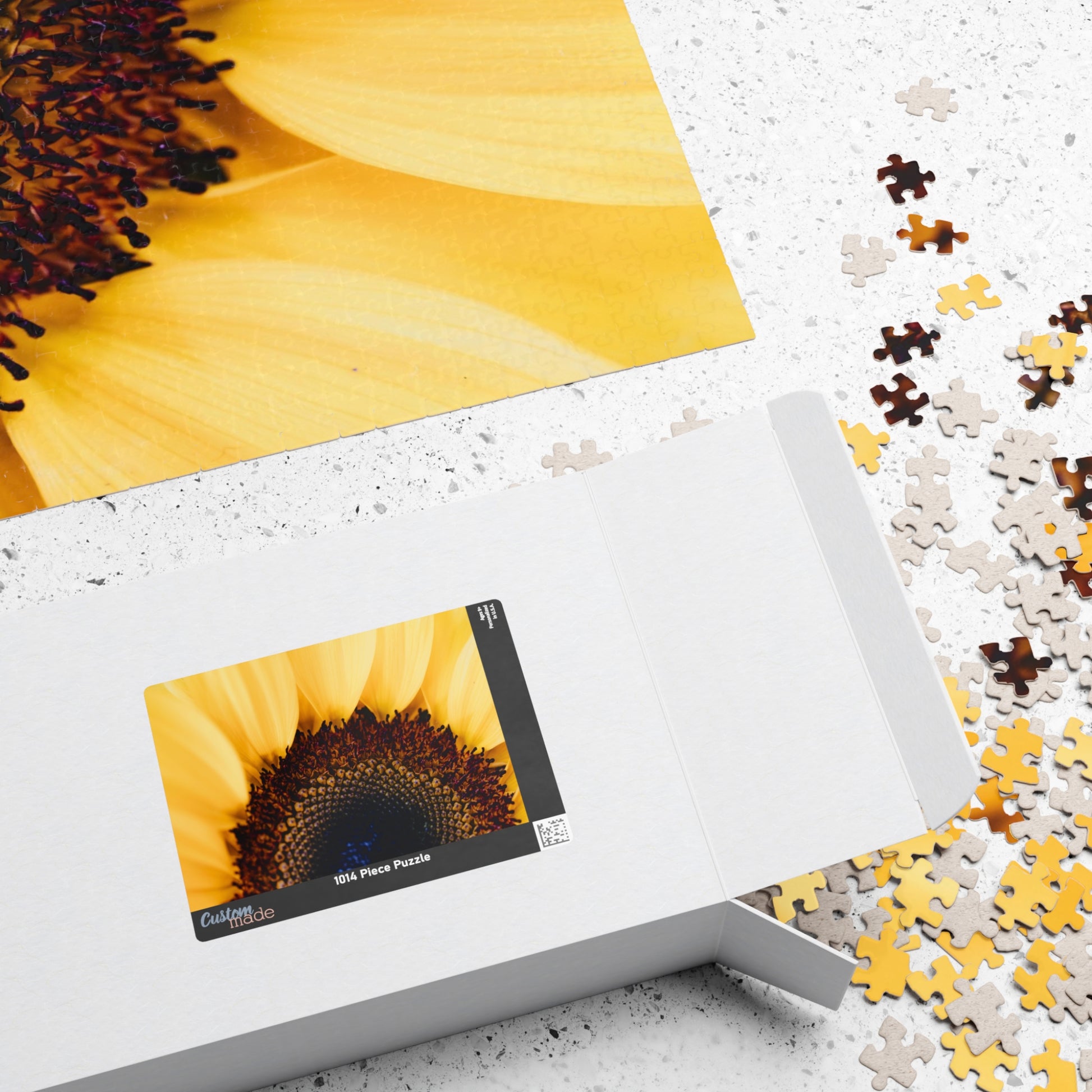 Unleash your inner puzzle solver with our Sunflower Close Up Puzzle! Piece together the vibrant colors and intricate details of this 110 to 1014 piece puzzle. Perfect for anyone who loves a challenge, this puzzle will provide hours of entertainment and a sense of accomplishment upon completion. Get yours today and experience the joy of solving!