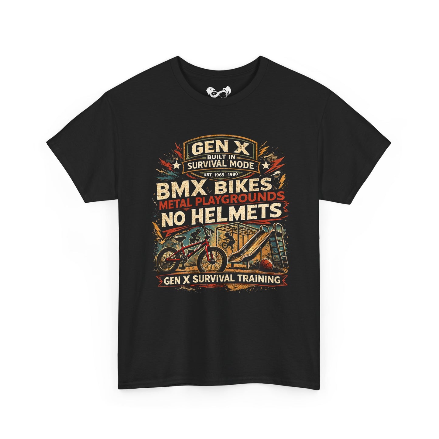 Gen X Survivor No Helmets Comfortable Cotton T-Shirt