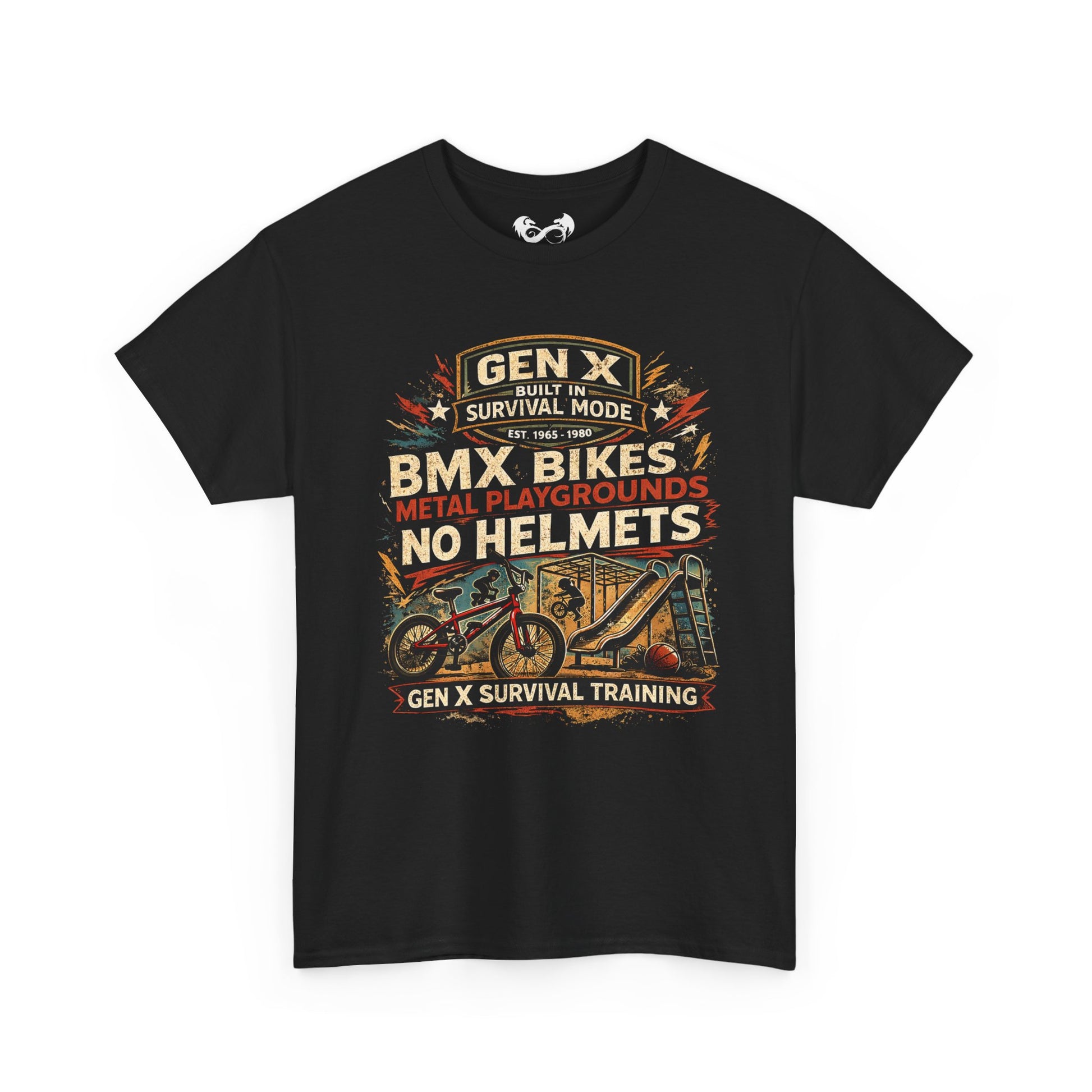 Gen X Survivor No Helmets Comfortable Cotton T-Shirt