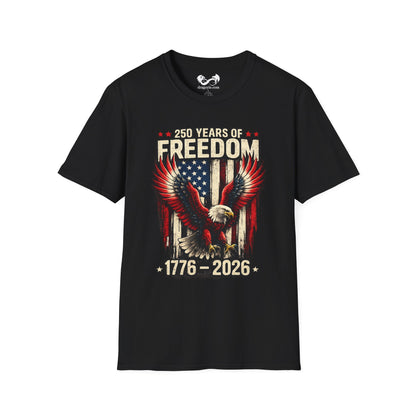 250 Years of Freedom Eagle Flag Comfortable Cotton Tee