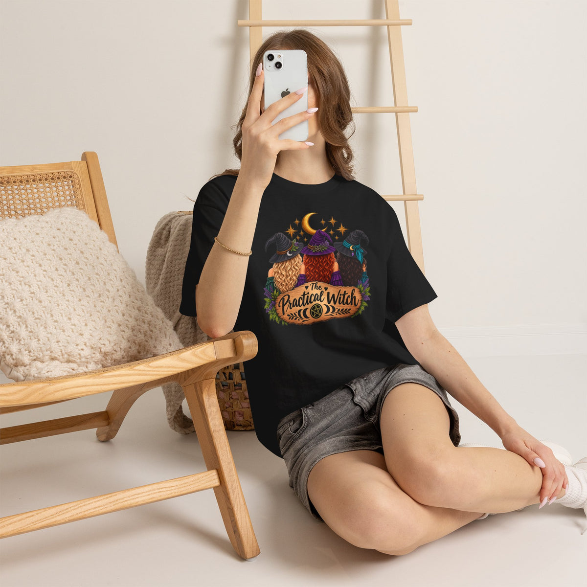 The Practical Witch Sisters Halloween Cotton T-Shirt