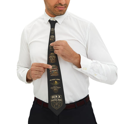 Gen X Survivor Slim Satin Finish Necktie