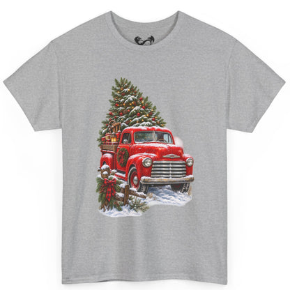 Vintage Style Christmas Classic Red Ford Cotton T-Shirt