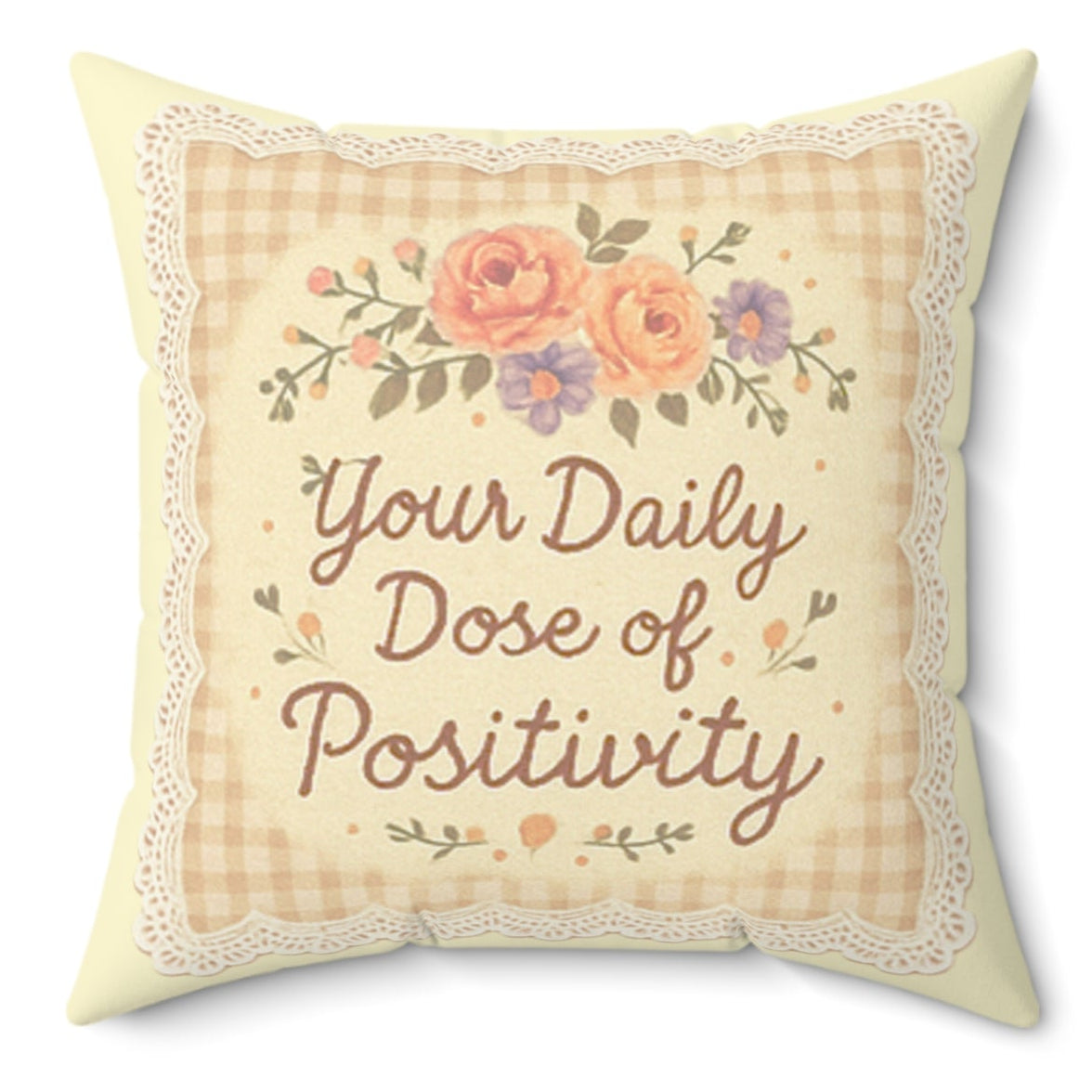 Brighten your space with this uplifting throw pillow designed to inspire daily moments of joy.