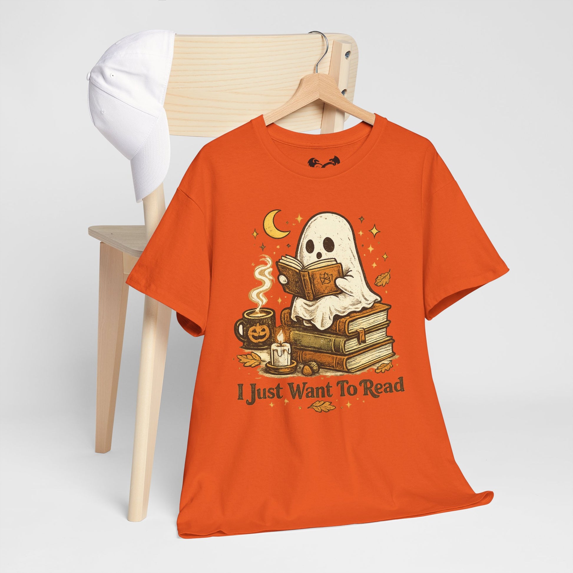I Just Want To Read Ghost Halloween Comfortable Cotton T-Shirt