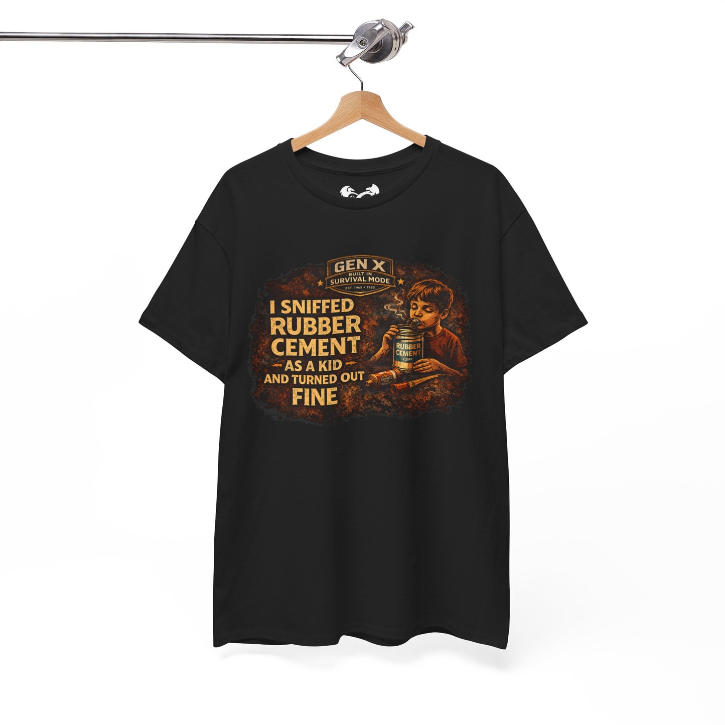 Gen X Survivor We Sniffed Rubber Cement Comfortable Cotton T-Shirt