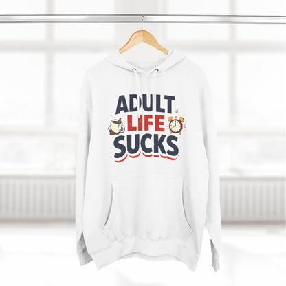 Funny "Adult Life Sucks" Pullover Hoodie