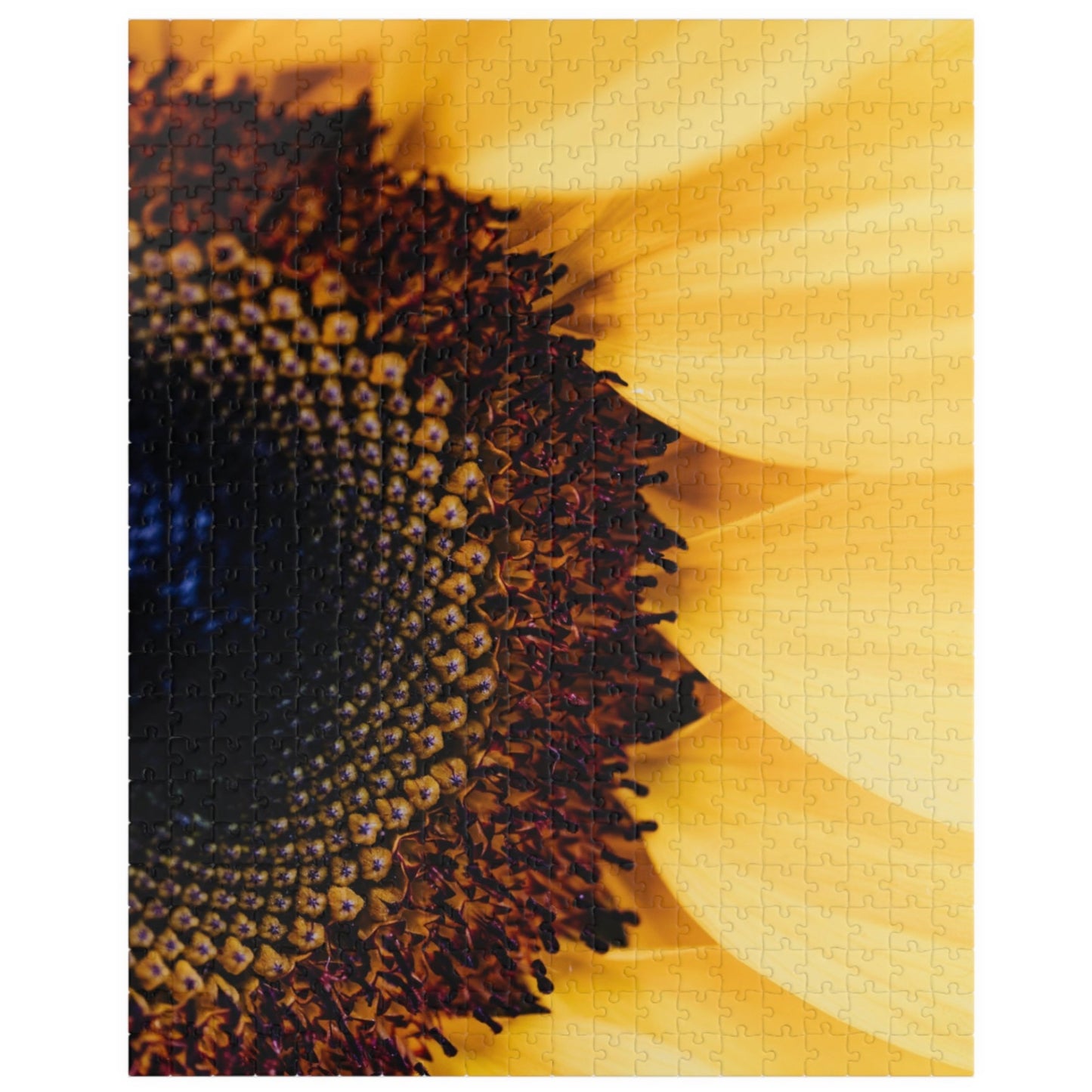 Unleash your inner puzzle solver with our Sunflower Close Up Puzzle! Piece together the vibrant colors and intricate details of this 110 to 1014 piece puzzle. Perfect for anyone who loves a challenge, this puzzle will provide hours of entertainment and a sense of accomplishment upon completion. Get yours today and experience the joy of solving!