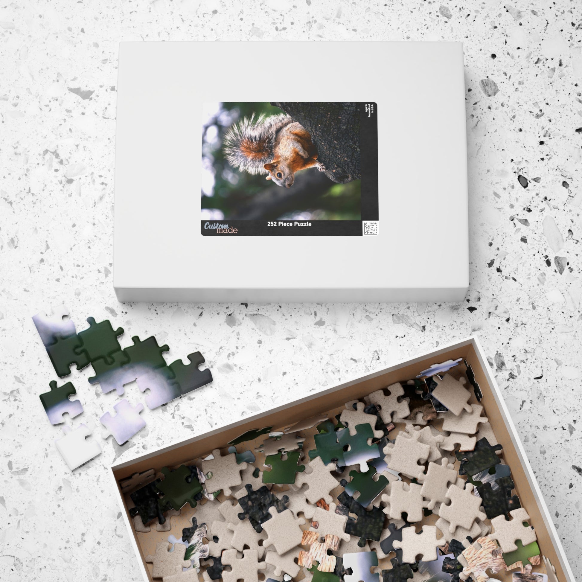 Get lost in nature with this playful Squirrel in The Park puzzle. With 110-1014 pieces, it's the perfect challenge for a lazy afternoon. Piece together this cute critter and enhance your puzzle skills.